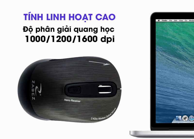 Chuột không dây Zadez M325 Tuxedo