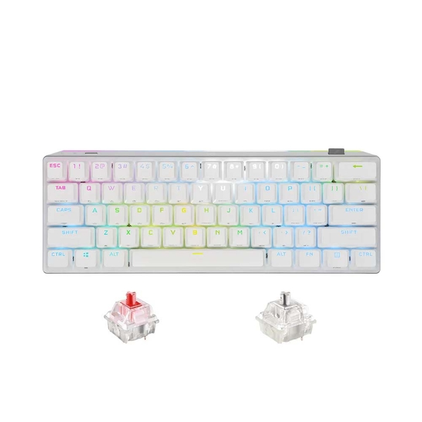 Bàn phím Corsair K70 PRO MINI WIRELESS RGB MX Red - White
